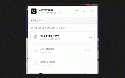 Conveyance for UtahRealEstate.com :: Automates the URE listing form for Utah real estate agents. Finds tax records, pulls MLS history, and fills 50+ fields automatically