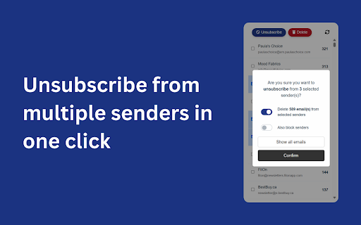 InboxWhiz - Bulk Unsubscribe & Clean Gmail :: Declutter your Gmail in seconds - mass unsubscribe and remove emails in bulk effortlessly.