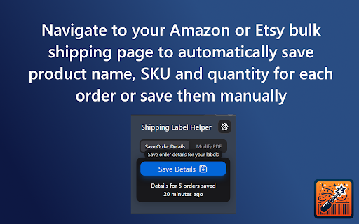 Amazon + Etsy Shipping Label SKU Adder :: Add SKUs and order details to your shipping labels!