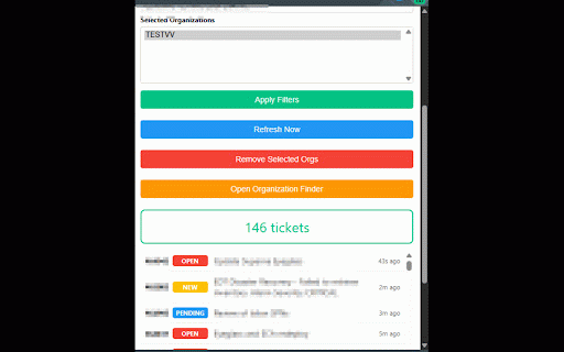 Zendesk Notifications + Org Finder :: Monitor Zendesk views and find organization tickets over time.