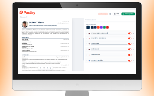 Postizy - Génération CV & Lettre optimisés pour ATS :: En 1 clic, générez un CV et une lettre de motivation optimisés pour les filtres ATS des recruteurs.