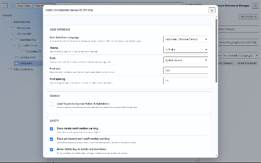 Simple Bookmarks Manager :: A simple local bookmarks manager for Chromium browsers, inspired by Firefox Places, Firefox’s bookmark management system.