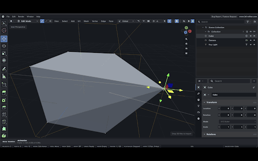 Online Blender | 3D Editor | 3d-editor.com :: Convert 3D models locally from a small Chrome extension popup.