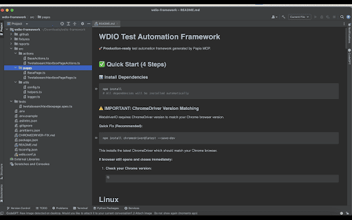 Papio Test Framework Generator + Selector + MCP AI Powered :: AI-Powered Element Inspector, Page Scanner, Zephyr Test Case Generator & Test Framework Generator for QA Engineers