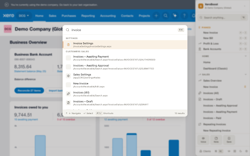 XeroBoost: Shortcuts for Xero :: Work faster in Xero. Keyboard shortcuts, Cmd+K search, client switcher, invoice rename & quick-capture notes for accountants.