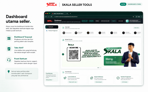SKALA SELLER TOOLS :: SKALA SELLER TOOLS untuk hitung ROAS instan, ROAS Real inline, dan estimasi net profit per pcs.