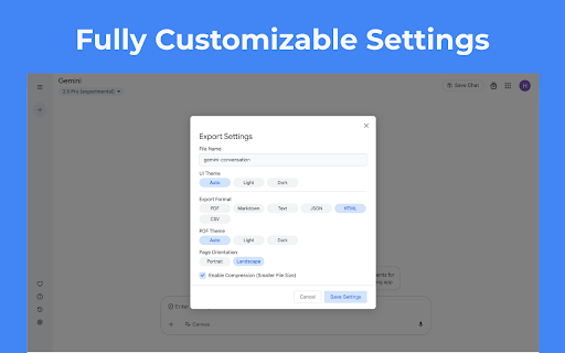 SaveChat – for Gemini & AI Studio :: Export Gemini and AI Studio conversations