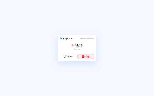 Scriptario: Screen and Audio Recorder :: Record meetings and automatically transcribe them with AI in your browser.