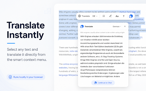 NanoChat: On-device AI Assistant :: Private local AI assistant & browser agent powered by Chrome Gemini Nano. Chat with webpages, summarize text & automate tasks.