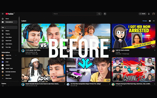 YouTube Grid Tweaker :: A Browser extension that lets you customize YouTube's video grid layout and remove unwanted content.