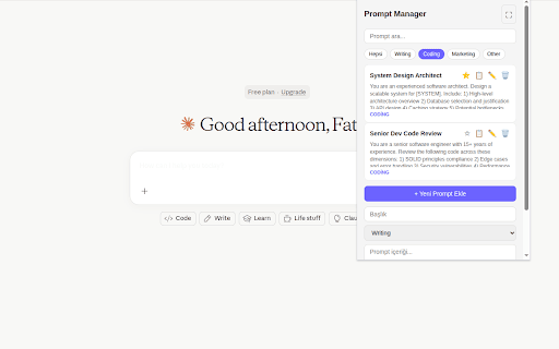 Prompt Manager :: Save, organize, and copy your AI prompts with a single click.