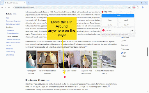 Page Pinner — visual bookmarks :: Drop pins anywhere on a page and jump back to them later.