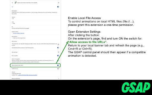 Banner Animation QA & Dev Tool (GSAP) :: Inspect & control GSAP banner animations. Verify timings, dimensions & scrub timelines. Essential for Devs & QA.