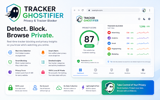 Tracker Ghostifier – Privacy Tracker Blocker :: See who is tracking you. Block them instantly. Privacy-first tracker detection and blocking.