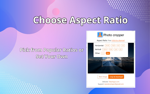 Fast Photo Cropper: No Servers, Just Privacy :: Crop photos in any aspect ratio, privately.