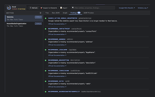 Schema DevTools :: Inspect, validate & score JSON-LD, Microdata & RDFa in Chrome DevTools. Local-only. No data collection.