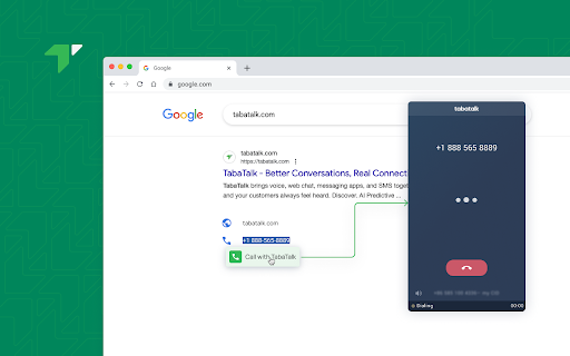 Tabatalk Contact Center :: Enables click-to-call and SMS capabilities in any web-based application