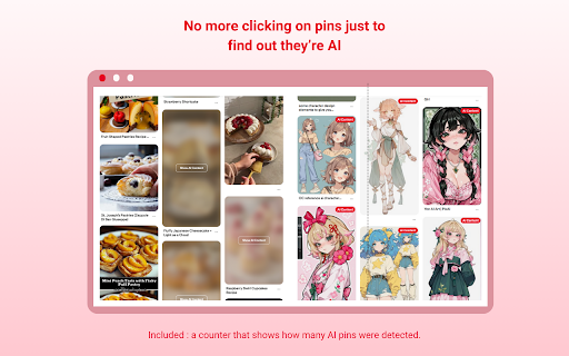 PinSight - Pinterest AI Control :: Spot AI-generated content on Pinterest and control how AI pins are displayed in your feed.