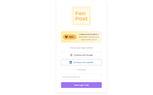 FenPost Assistant :: Suggest intelligent LinkedIn comments with AI and create custom LinkedIn feeds