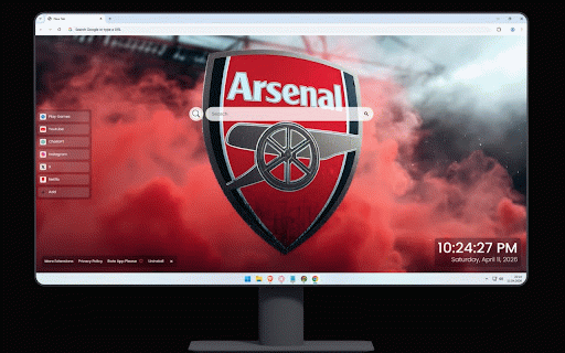 Arsenal Live Wallpaper :: Arsenal FC iconic red crest with cannon logo surrounded by vibrant red smoke at stadium.
