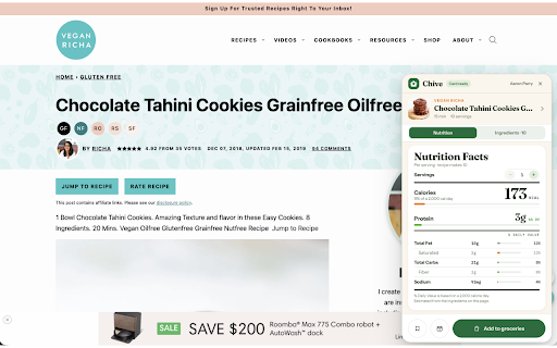 Chive: Recipes & Nutrition :: See recipe nutrition, read recipes from articles, and save, shop, or plan meals with Chive.