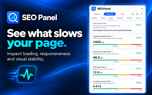SEO Panel :: Professional SEO audit side panel with real-time page analysis