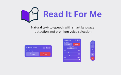 Read It For Me :: Natural text-to-speech with smart language detection and premium voice selection for accessibility and productivity