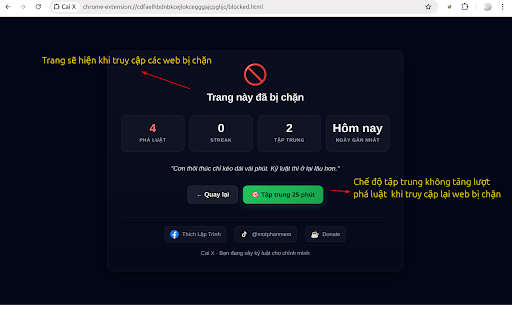 Cai X :: Hỗ trợ bạn tự kiểm soát thói quen và xây kỷ luật mỗi ngày.