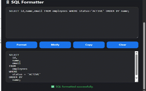 Developer Toolbox :: Developer tools for formatting JSON and SQL, Base64, UUIDs, hashes, timestamps, and text case conversion.