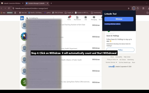 LinkedIn Connection Withdraw Tool :: Automate withdrawing and managing LinkedIn connection requests.