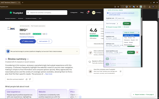 Trustpilot Review Exporter :: Export Trustpilot reviews to Judge.me, Yotpo, Stamped.io, Okendo & WooCommerce. Auto-fetch all pages.