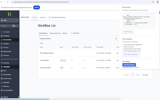 Bulk Operations Helper :: Monitor network requests and perform bulk operations