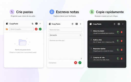 CopyPaste :: Create, store, and copy notes easily from your browser