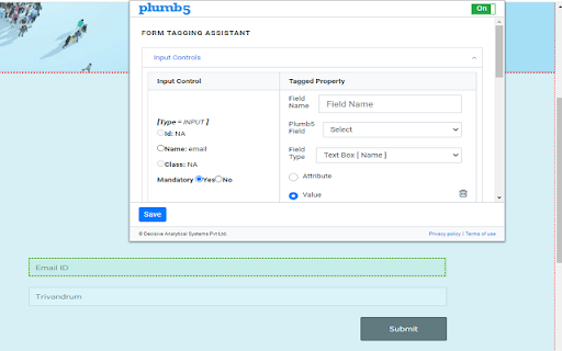 Plumb5 Form Editor :: Plumb5 in-page form editor