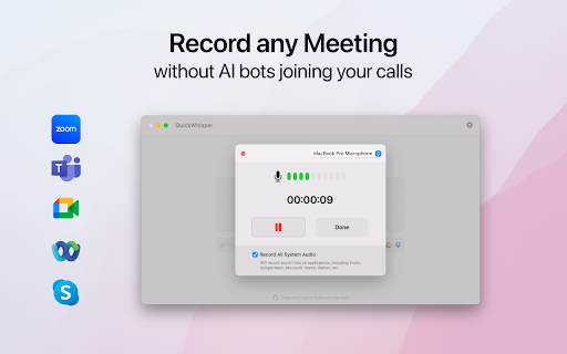QuickWhisper :: Fast and accurate transcriptions on Mac