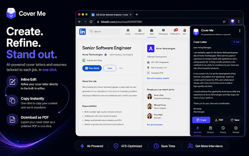 Cover Me – AI Cover Letter & Resume :: AI cover letter writer & resume tailor — personalized job applications from any posting in seconds.