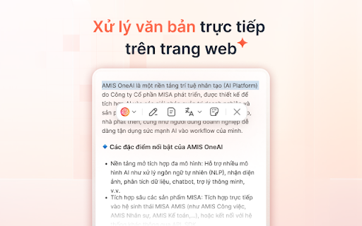OneAI - Giải pháp AI toàn diện cho doanh nghiệp :: OneAI ra đời với sứ mệnh biến không gian làm việc quen thuộc của bạn trở nên mạnh mẽ, hiệu suất và thông minh vượt trội.