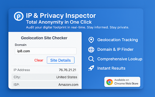 ip8.com extension :: Comprehensive suite for digital diagnostics, offering an array of technical tools to enhance your security & privacy