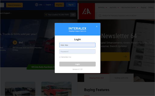 INTERALEX :: INTERALEX tools for Copart and IAAI autoauctions