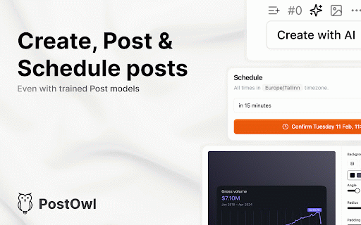 PostOwl - Twitter & X Reply / Post Generator :: Generate AI powered, custom trained replies & Posts for X/Twitter