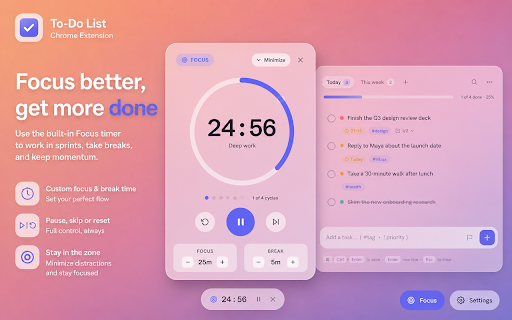 To-do List Chrome Extension :: Use the To-do List Chrome Extension as a to-do list app and task manager in your browser. Organize tasks and boost productivity.