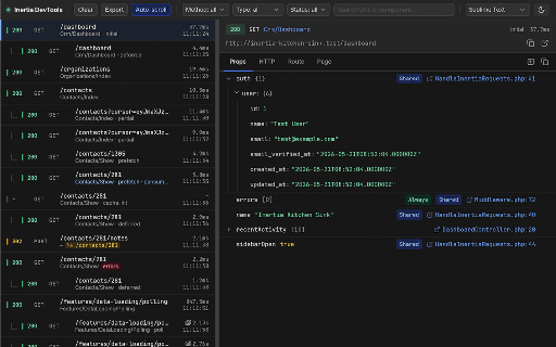 Inertia.js DevTools :: Inspect every Inertia.js visit in Chrome DevTools: props, requests, routes, and page state.