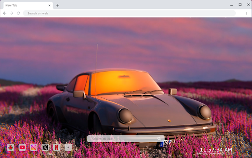 Porsche in nature Digital Art Aesthetic Live Wallpaper :: Transform your new tab with stunning HD live wallpapers featuring Porsche in breathtaking natural settings. Experience the aest...
