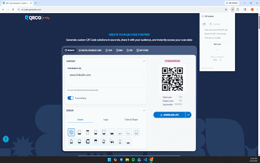 QR Code Scanner :: Set a shortcut to capture a QR code on screen, or paste a screenshot into the popup.