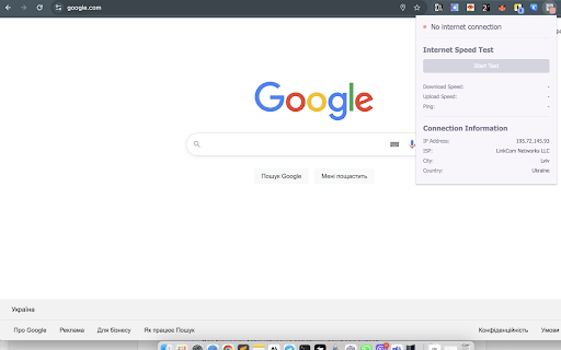 Internet Status Checker :: Shows internet connection status, lets you check your connection speed, and provides device and network information