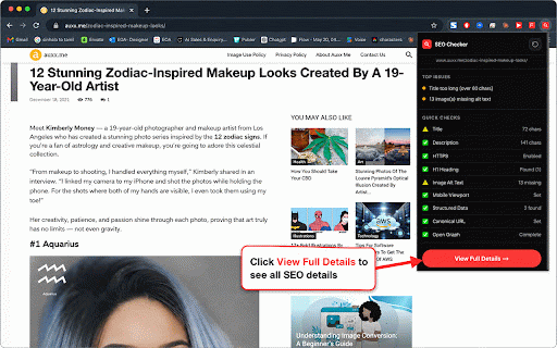 SEO Checker — Free On-Page SEO Audit Tool :: Instantly audit any webpage's SEO. See meta tags, headings, images, Open Graph data, and an overall SEO score. No signup needed.