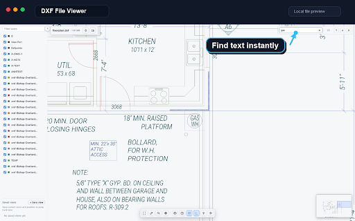 DXF File Viewer :: Use DXF File Viewer to open and view .dxf files online — fast AutoCAD-compatible DXF viewer in your browser. Now a DWG viewer too.