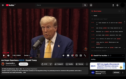 YT Word Seeker — Search in any YouTube video :: Search any word in a YouTube video transcript and jump to that exact moment. Integrated directly in the sidebar.
