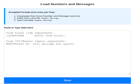 SMS SENDER :: Sends a message to a list of numbers.