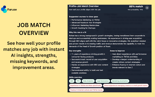 Faruse Job Application Assistant :: Autofill job applications with your Faruse profile and AI-generated answers